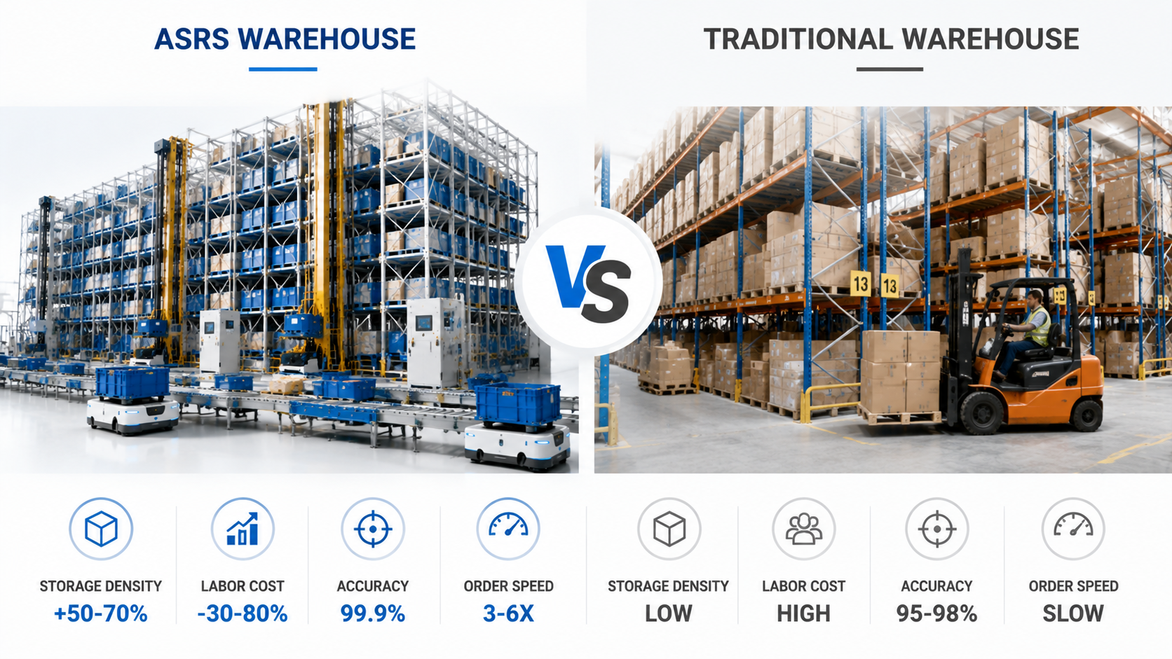 ASRS vs Traditional Warehouse Systems: Cost, ROI, and Performance Comparison for Industrial Buyers
