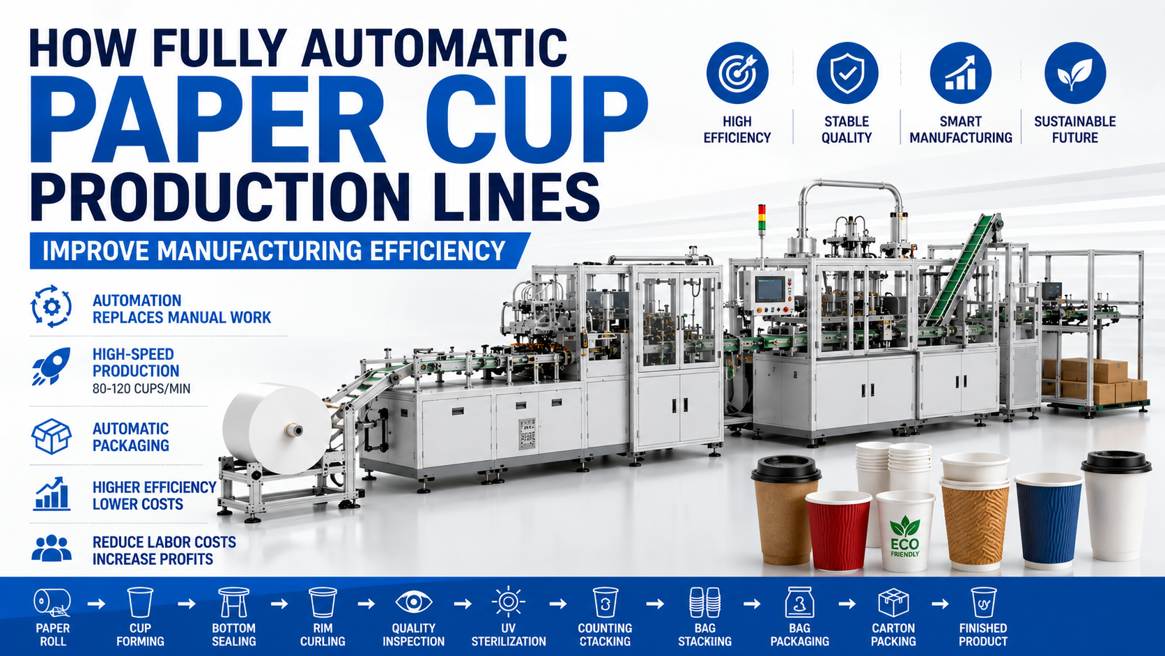 How Fully Automatic Paper Cup Production Lines Improve Manufacturing Efficiency