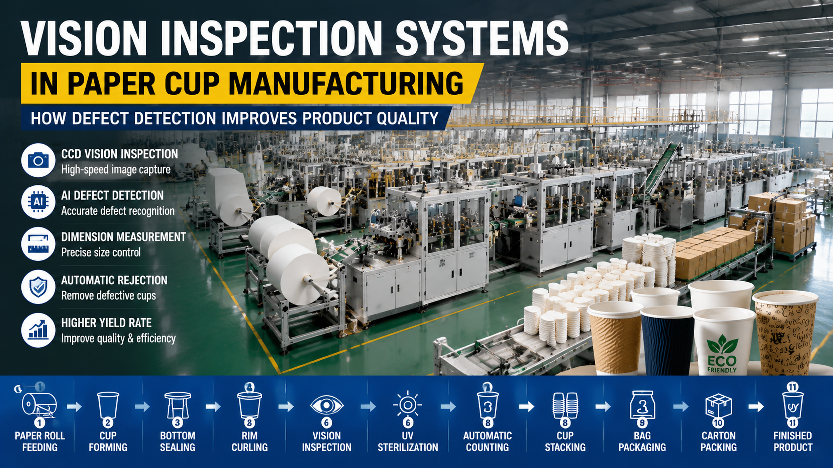 Vision Inspection Systems in Paper Cup Manufacturing: How Defect Detection Improves Product Quality