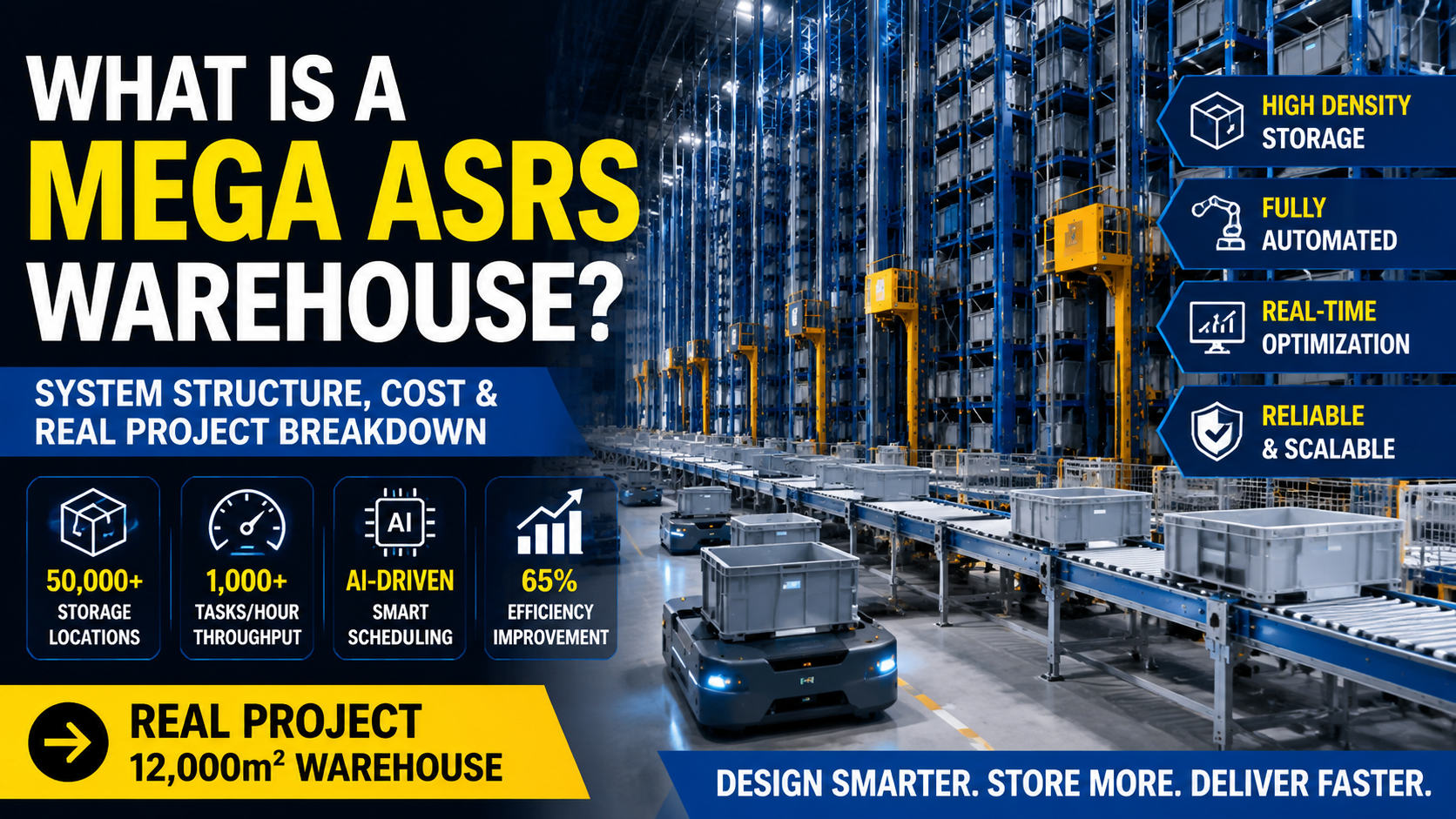 What Is a Mega ASRS Warehouse? System Structure, Cost & Real Project Breakdown (50,000 Storage Locations Explained)