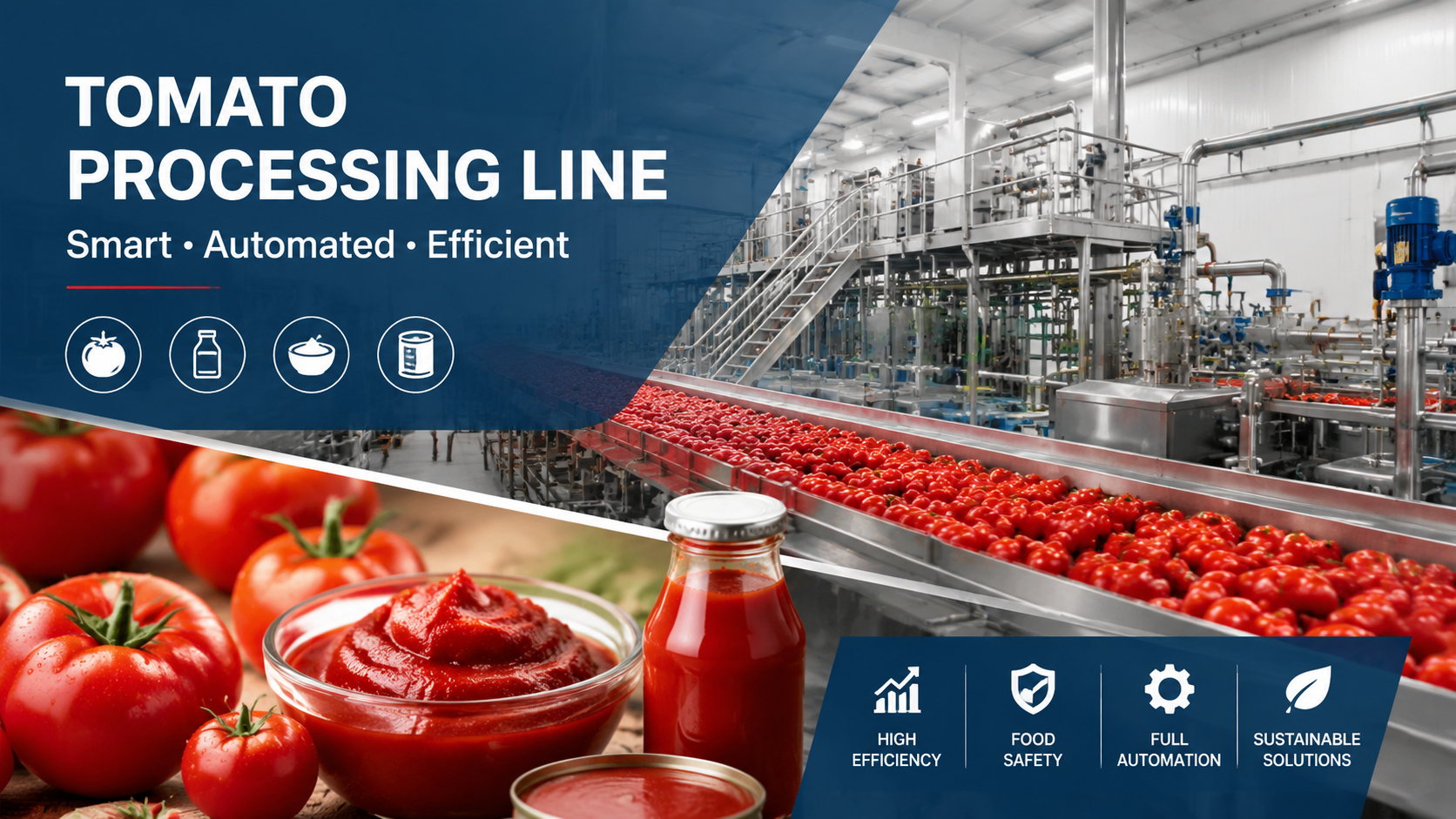 Tomato Paste & Canned Tomato Production Line | Fully Automated Food Processing, Filling, Packaging & ASRS System
