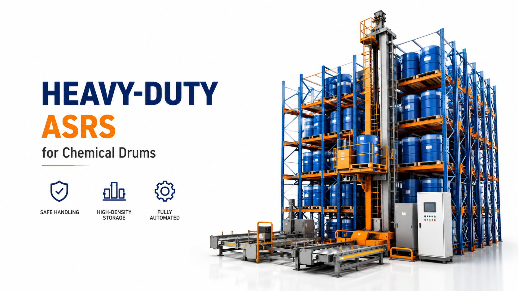 Heavy-Duty ASRS for Chemical Drums: How Stacker Cranes Handle Extreme Loads
