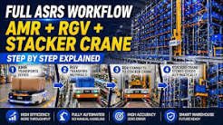 Complete ASRS Workflow Case Study | AMR + RGV + Stacker Crane Integrated Warehouse Automation System