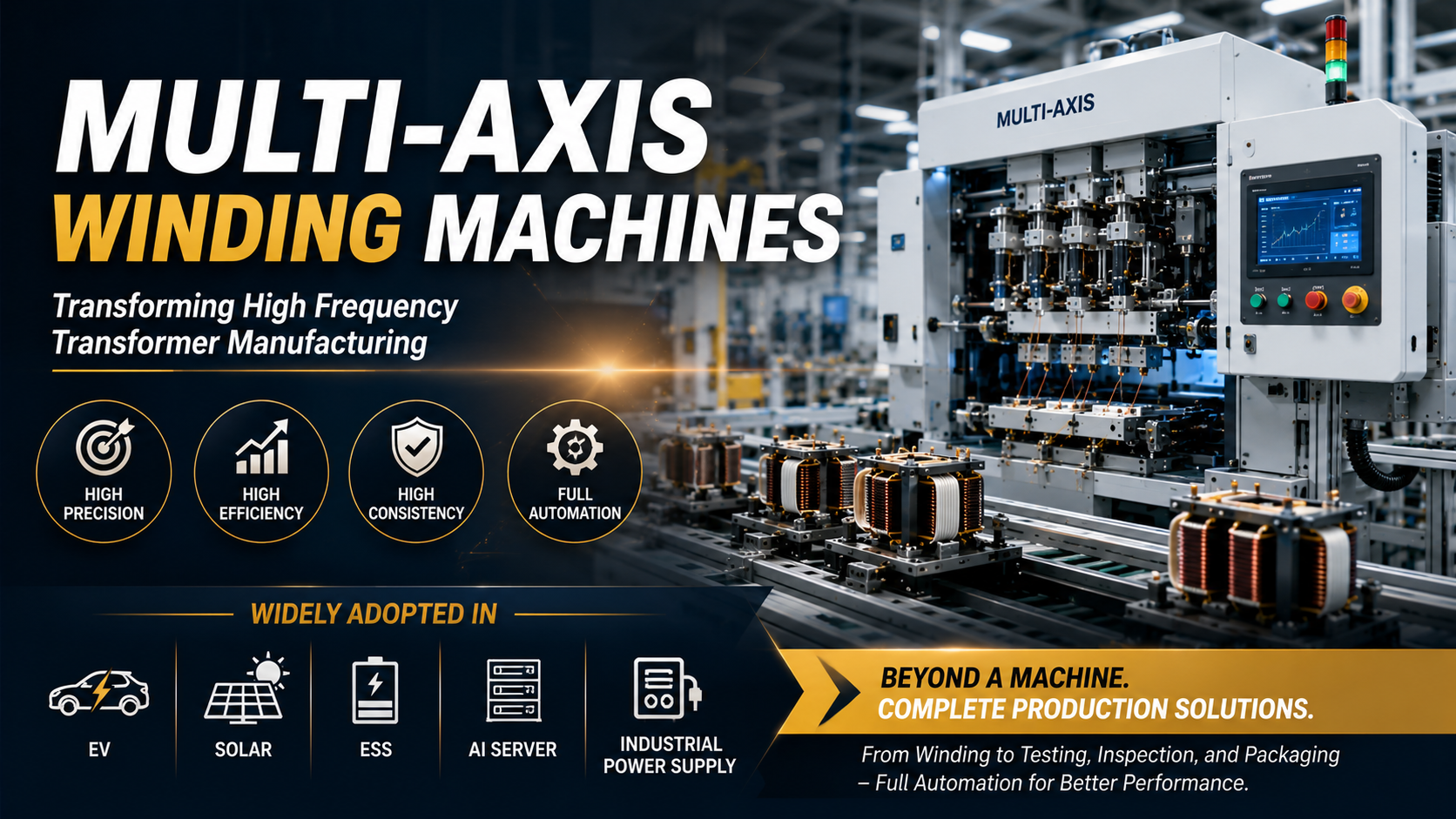 Why Multi-Axis Winding Machines Are Transforming High Frequency Transformer Manufacturing