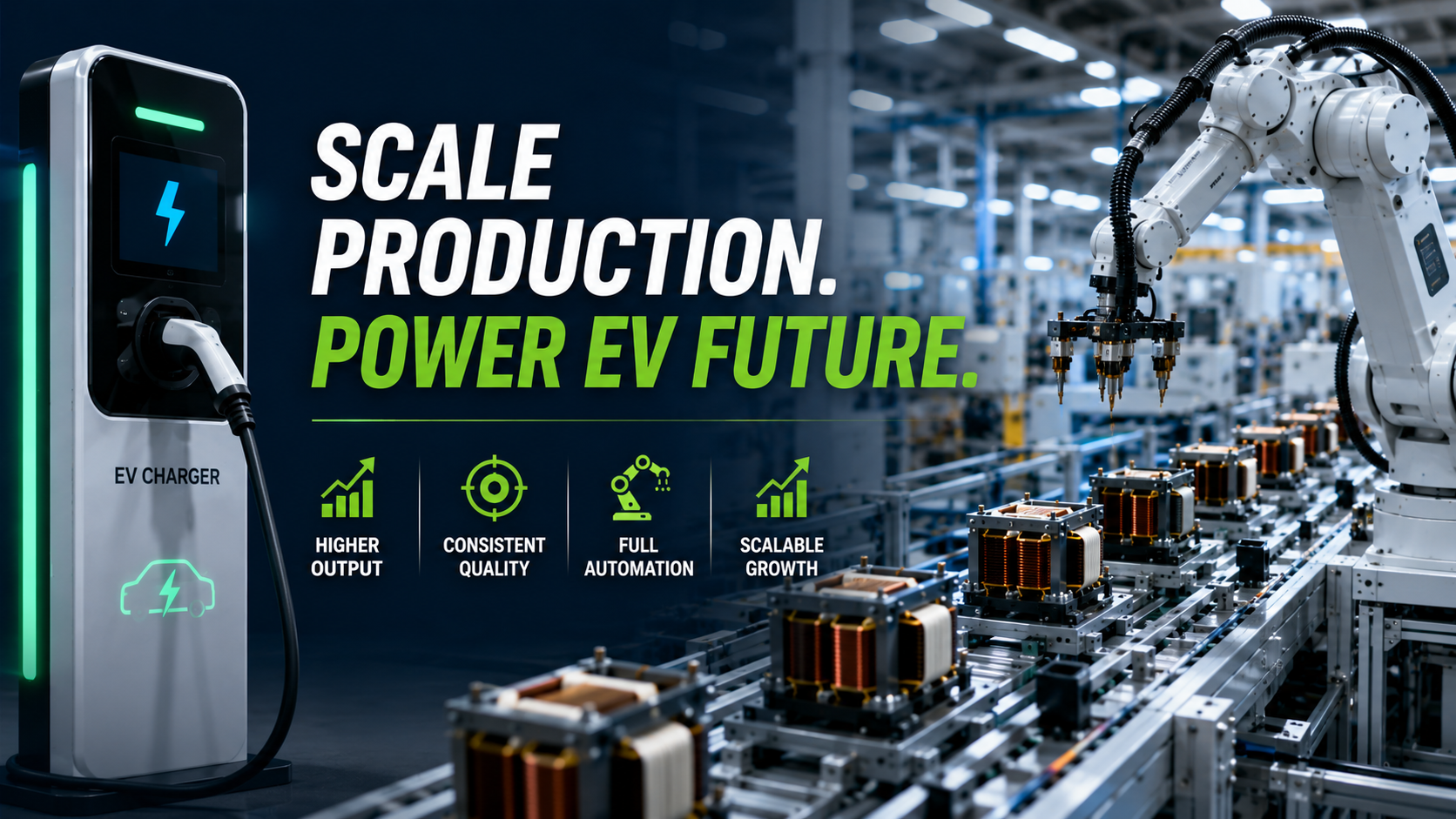 How EV Charger Manufacturers Scale Production with Automated Transformer Lines?