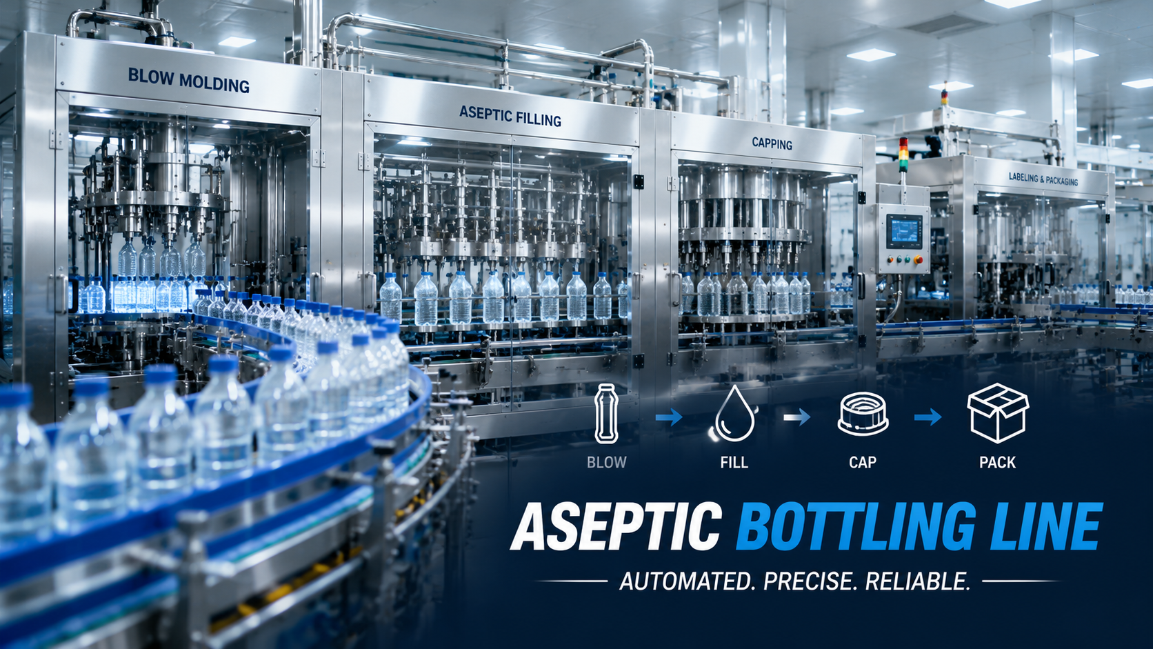 Automated Conveyor System for Beverage Production Line | Smart Factory Material Handling Solution