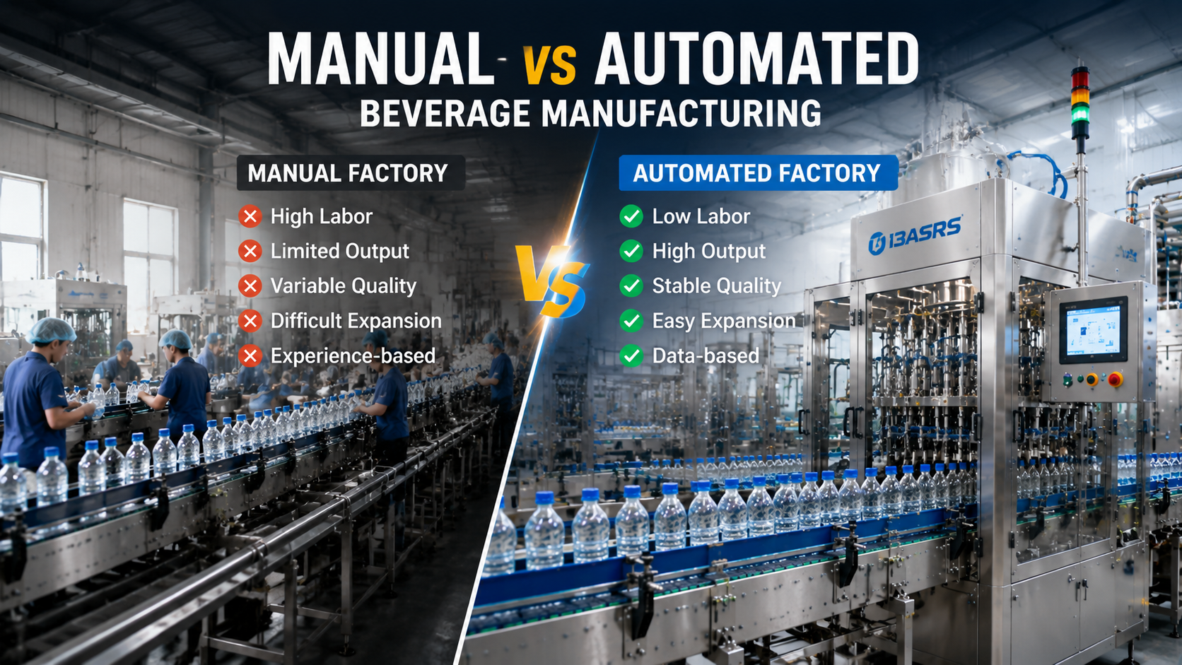 Manual vs Automated Beverage Manufacturing: Which Production Model Wins ?