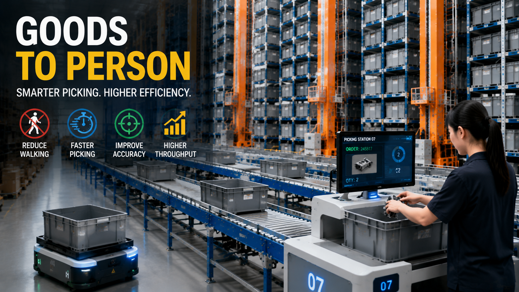 Goods-to-Person Picking System Explained: How Automated Warehouses Improve Order Efficiency